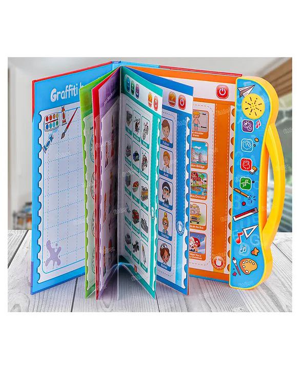 Kids Musical Learning Study Book With Numbers, Letters, Animals, Relations, Poems