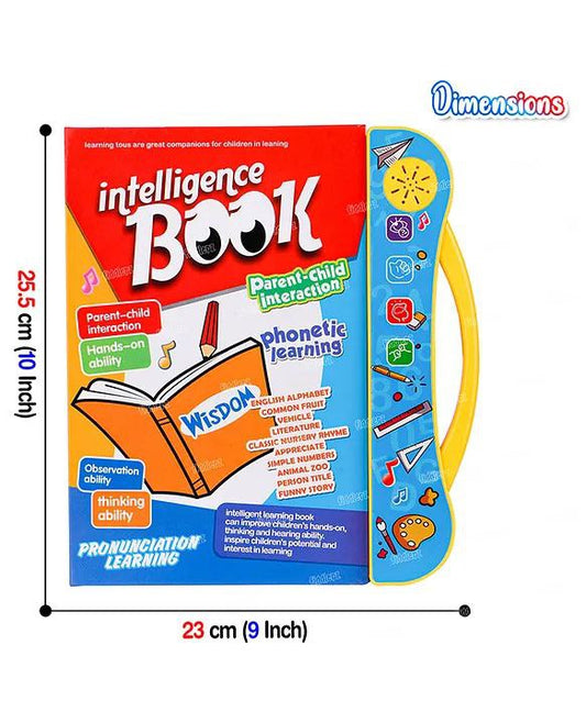 Kids Musical Learning Study Book With Numbers, Letters, Animals, Relations, Poems